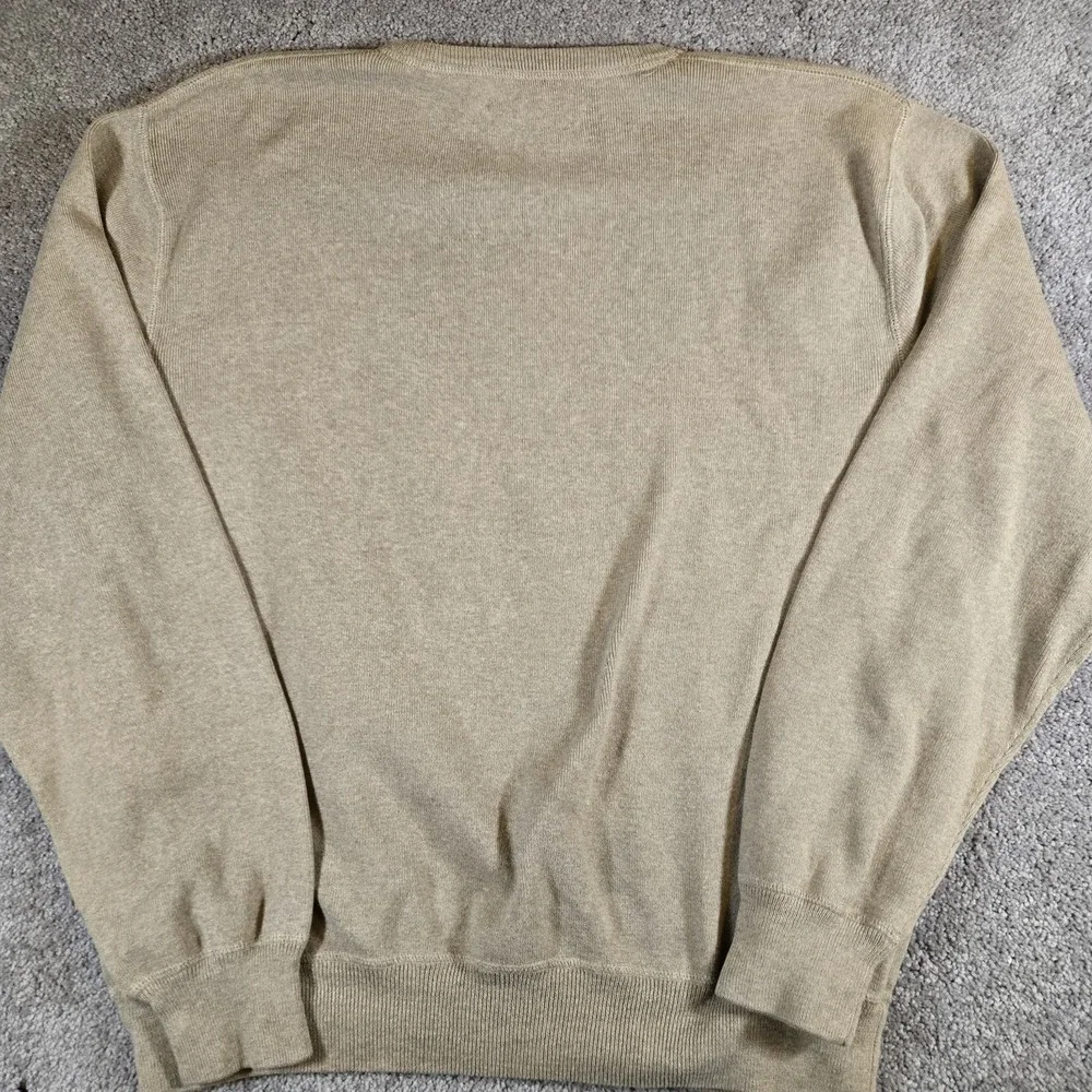 Polo Ralph Lauren Men's Khaki 100% Cotton Sweater Size XL Pony Logo